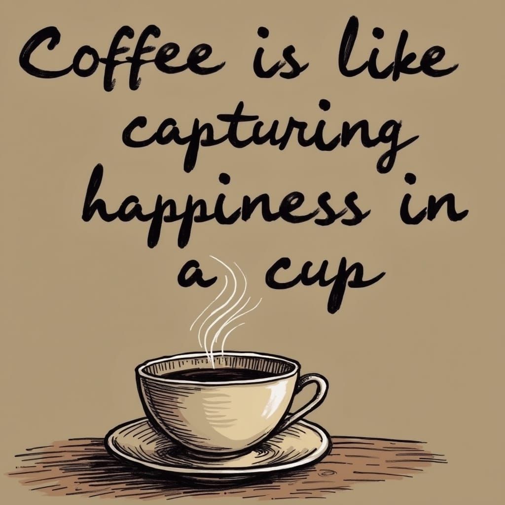 Joyful Coffee Moment in a Warm Cup