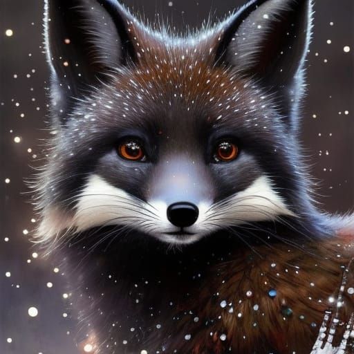 Sparkling Chibi Fox with Doe Eyes