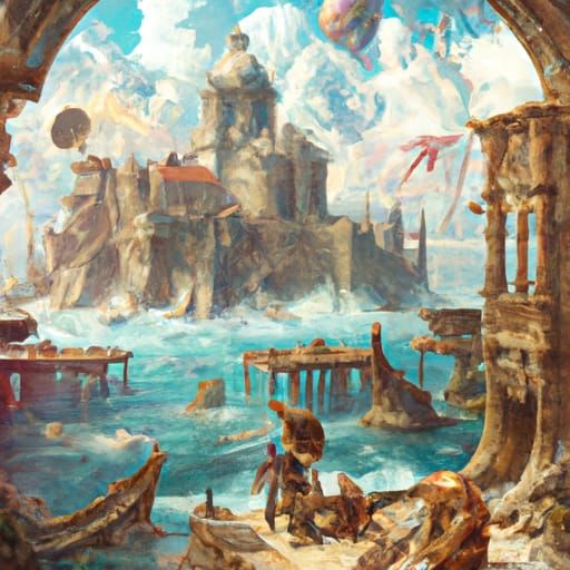 Renaissance Meets Modern Tech: Epic Digital Painting