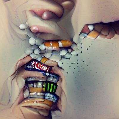 Abstract Representation of Addiction's Burden