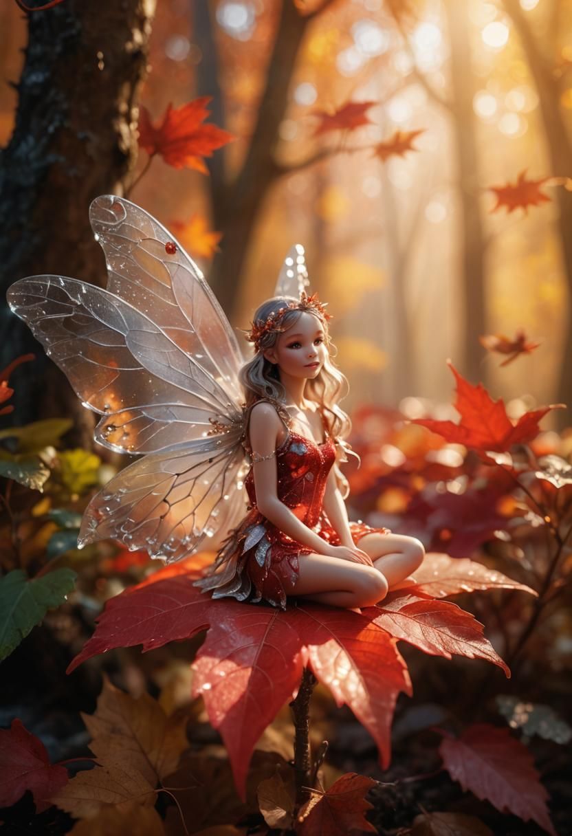 Enchanted Forest Fairy in Sunlight: Digital Painting