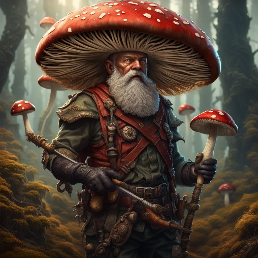 Mushroom Man in Forest Concept Art