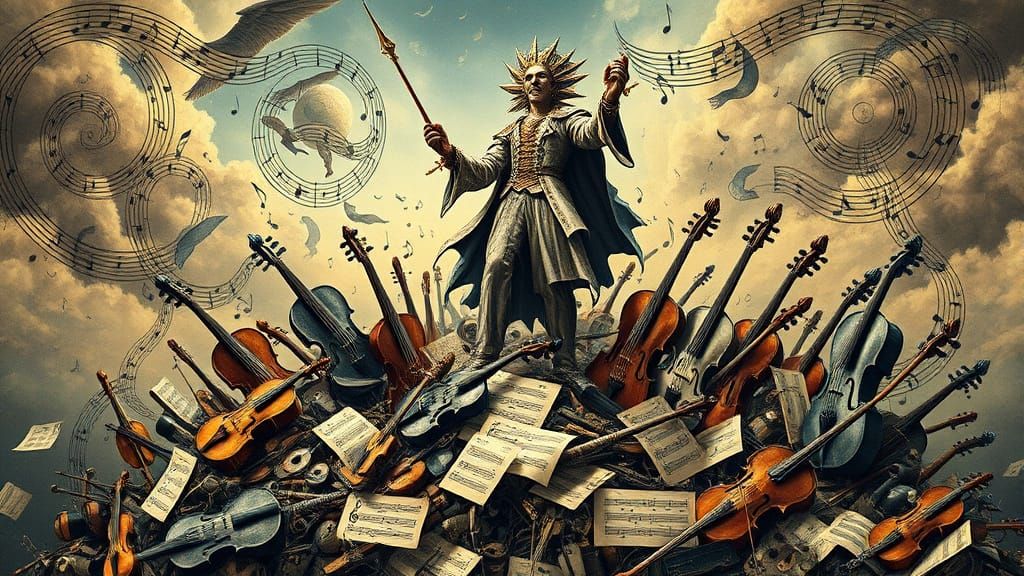 Conductor of Chaos Supervillain in Cosmic Surrealism