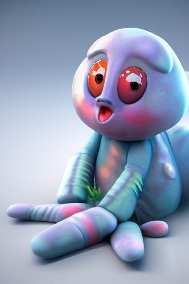 Cutie-Pie Girl in Watercolor Style, High Resolution