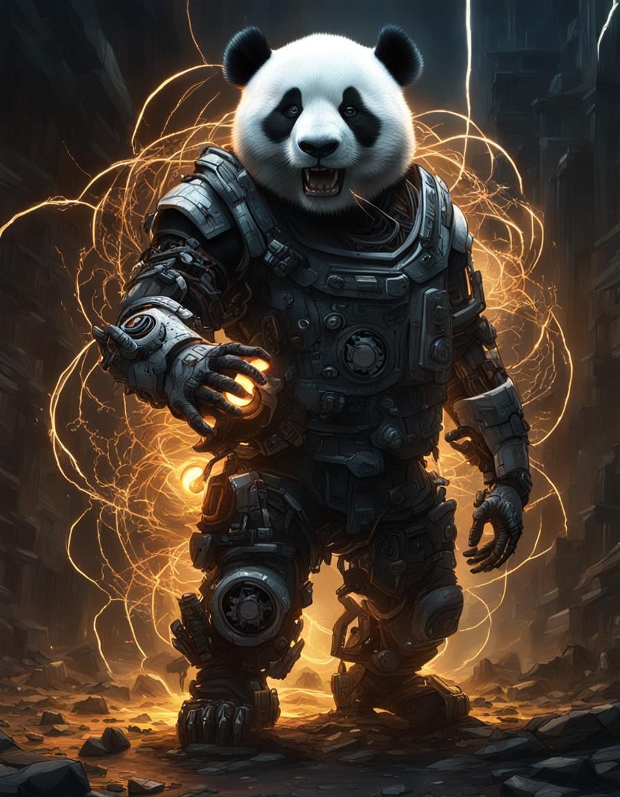 Panda humanoid