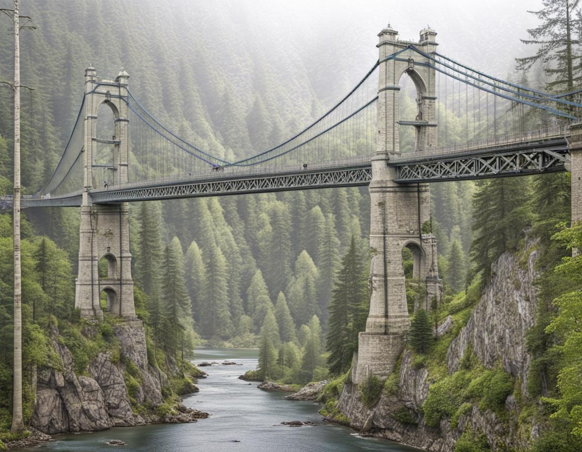 AI Generated Suspension Bridge