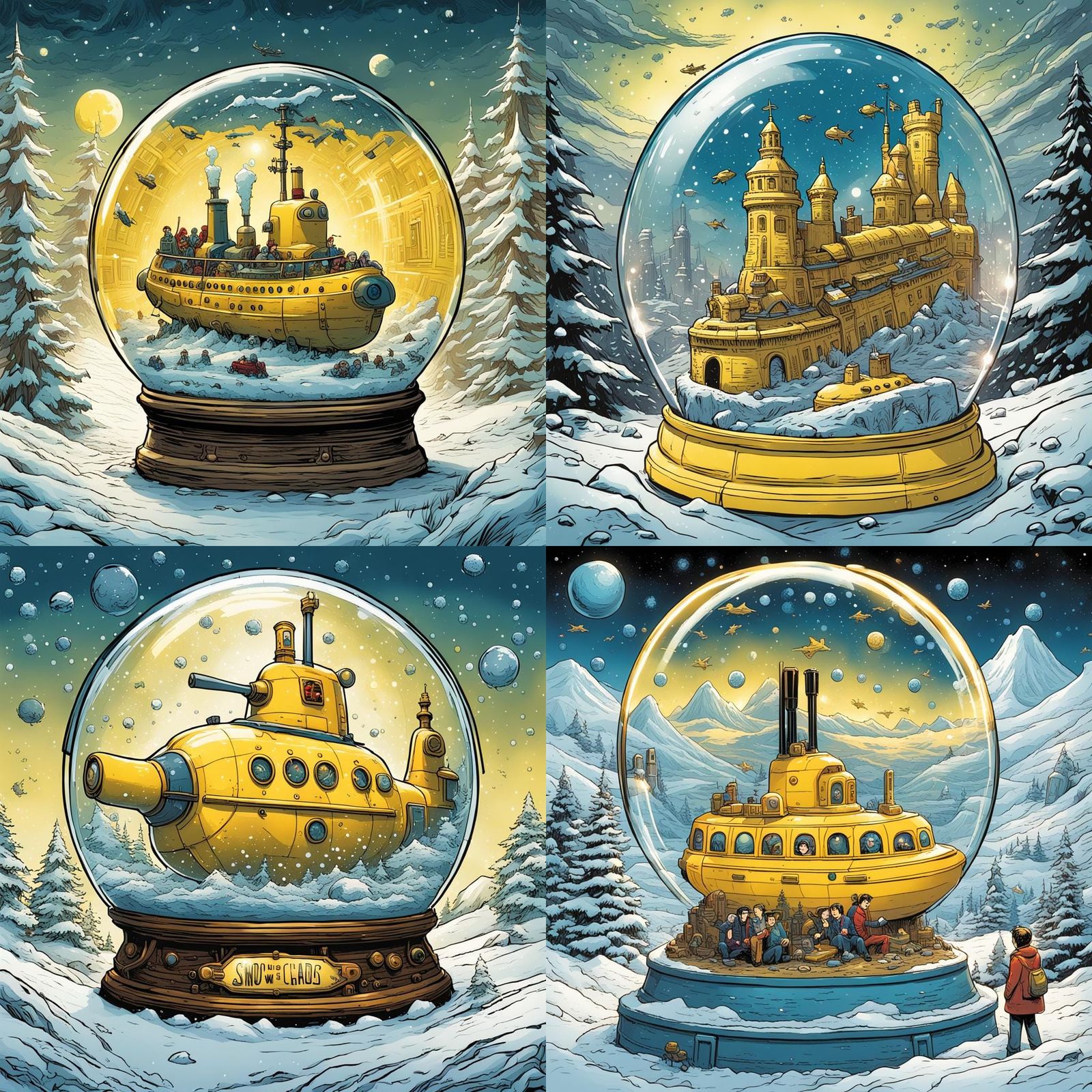 Love's Inexplicable Chaos in a Snow Globe