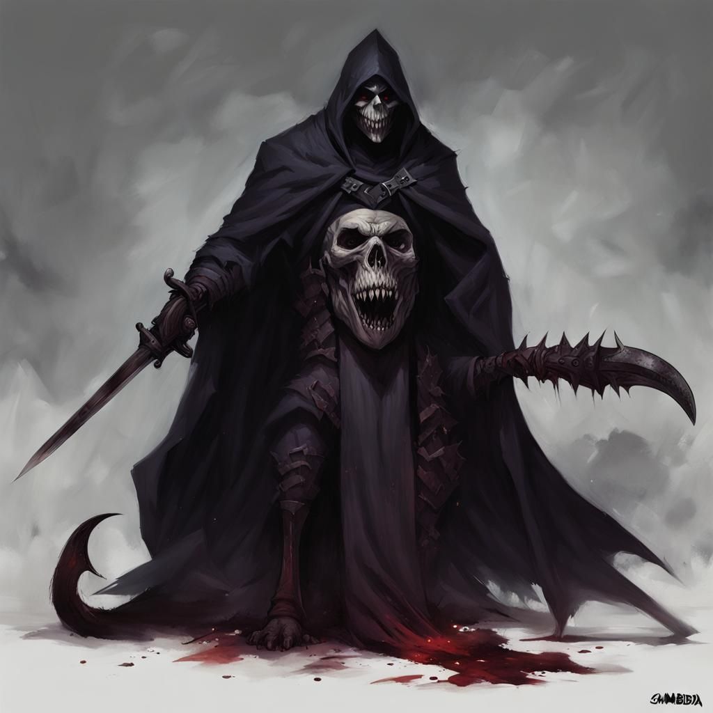 Dark Fantasy Scene in Grimdark Style