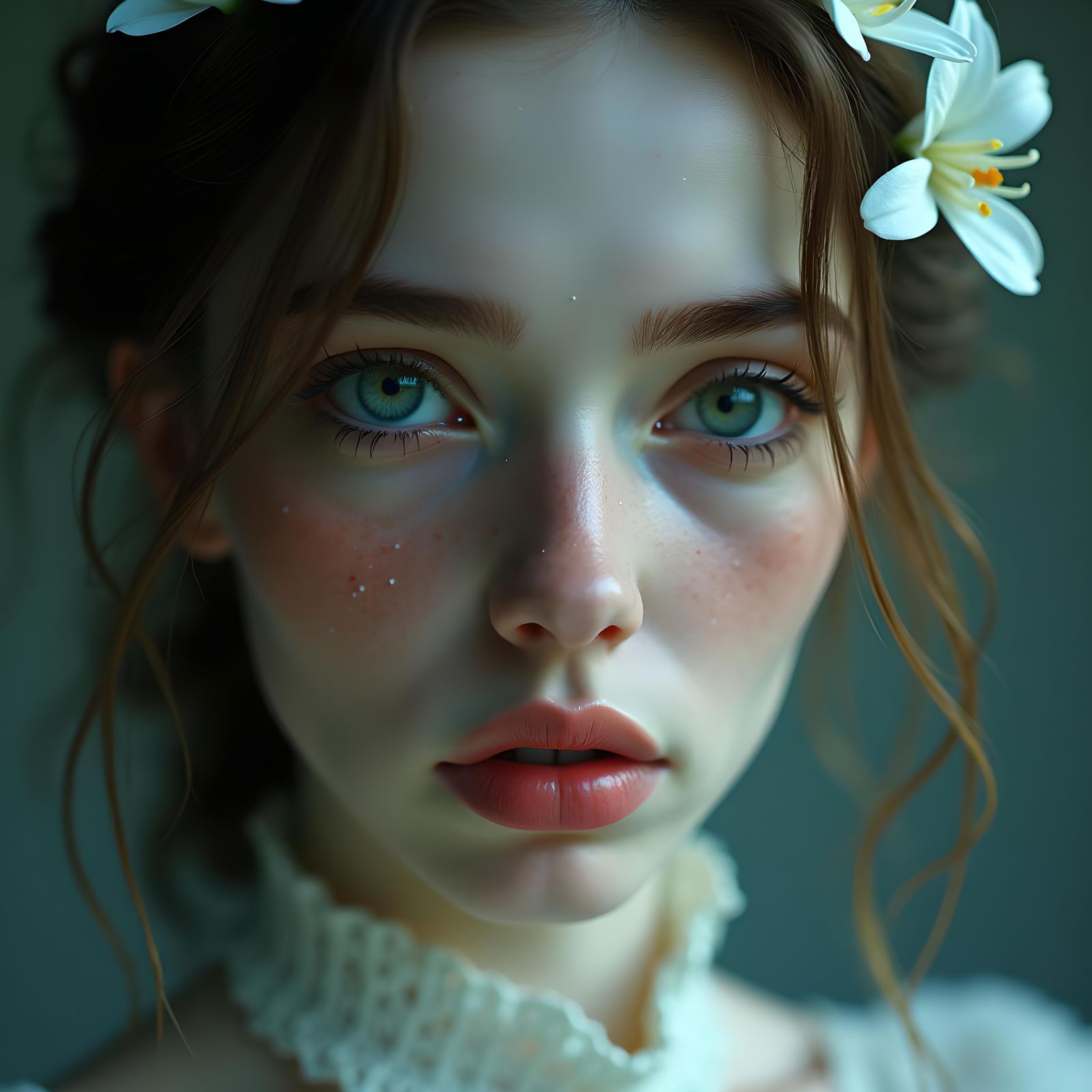 Esoteric Hyperrealistic Portrait of a Beautiful Young Woman