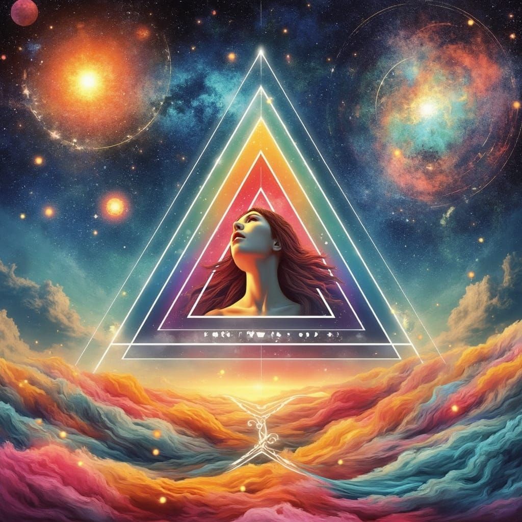 Ethereal Woman with Flowers in Dreamy Digital Art