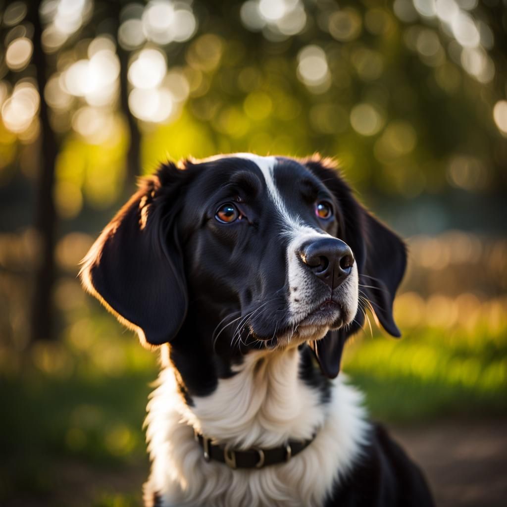 Dog Portrait with Bokeh, Natural Lighting