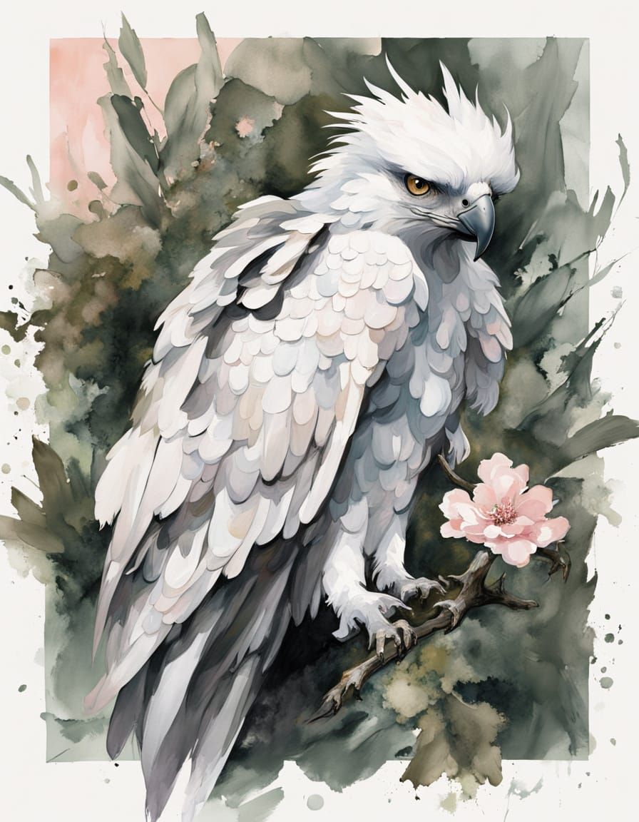 Majestic Harpy Eagle in Amazon Canopy at Golden Hour