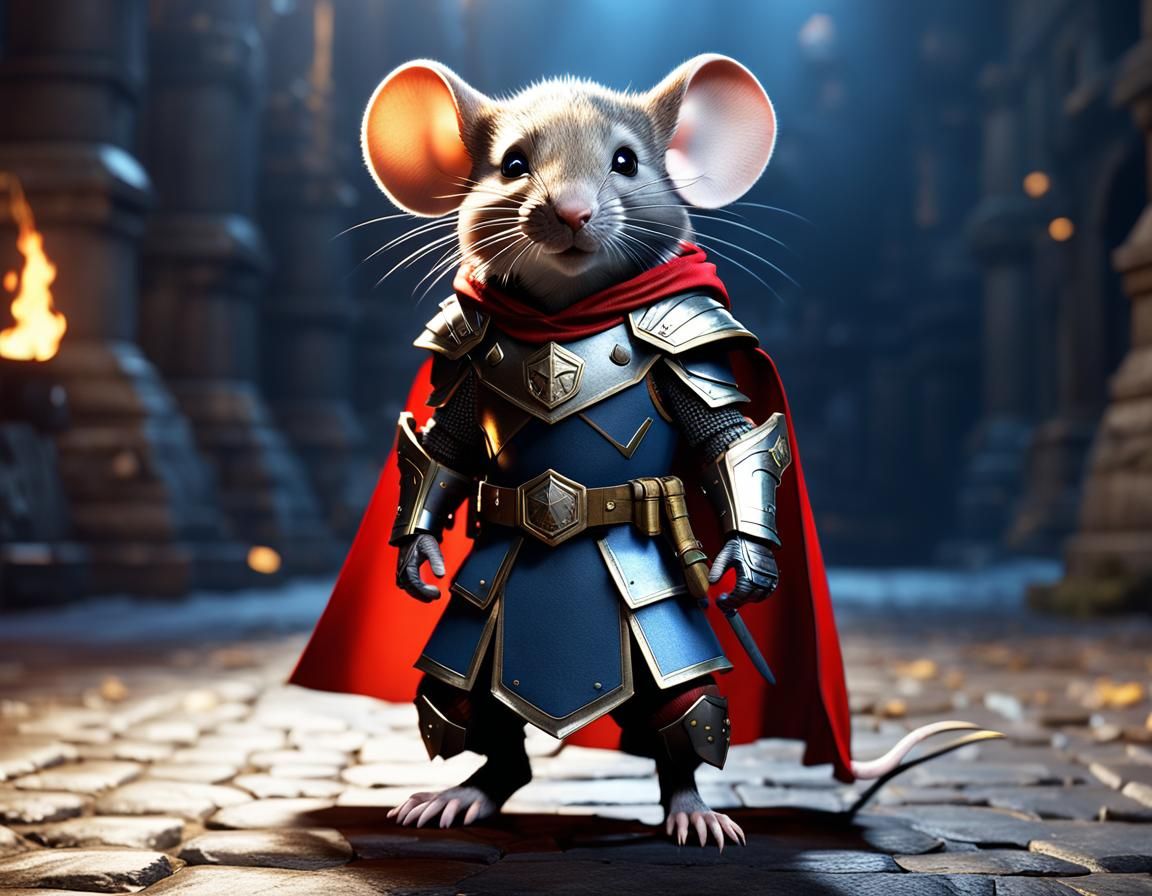 Heroic Armored Mouse Ready for Action