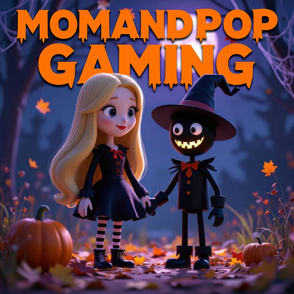 Annette And Brent As Halloween Stick Figures