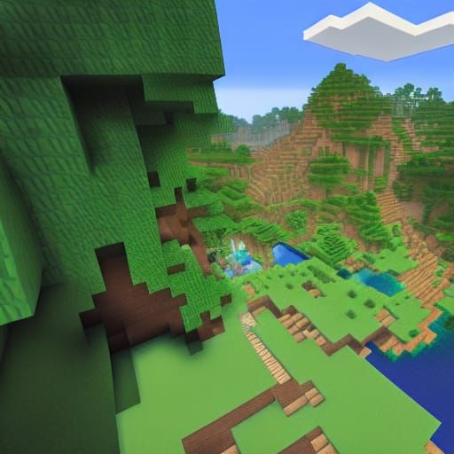 Minecraft Meets Studio Ghibli in Anime Key Visual
