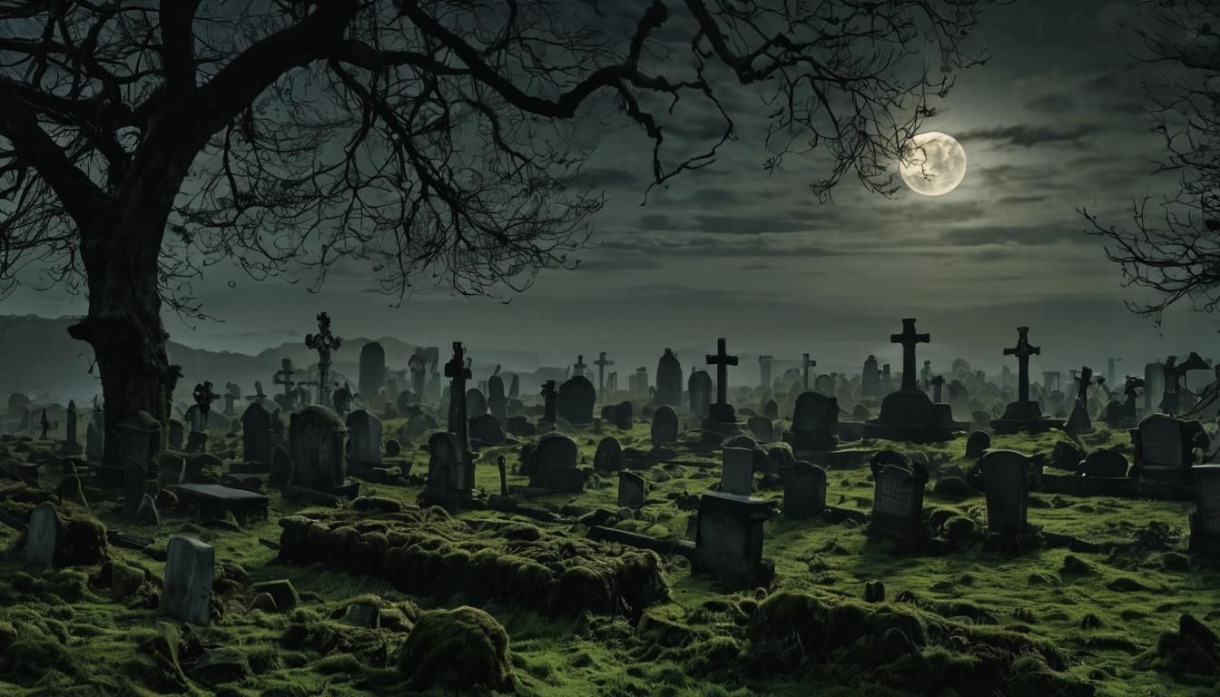 Irish Cemetery in Black and White Photography