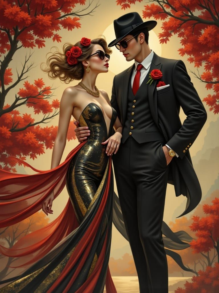 Sultry 50s Gangster Girl Rules with a Smile