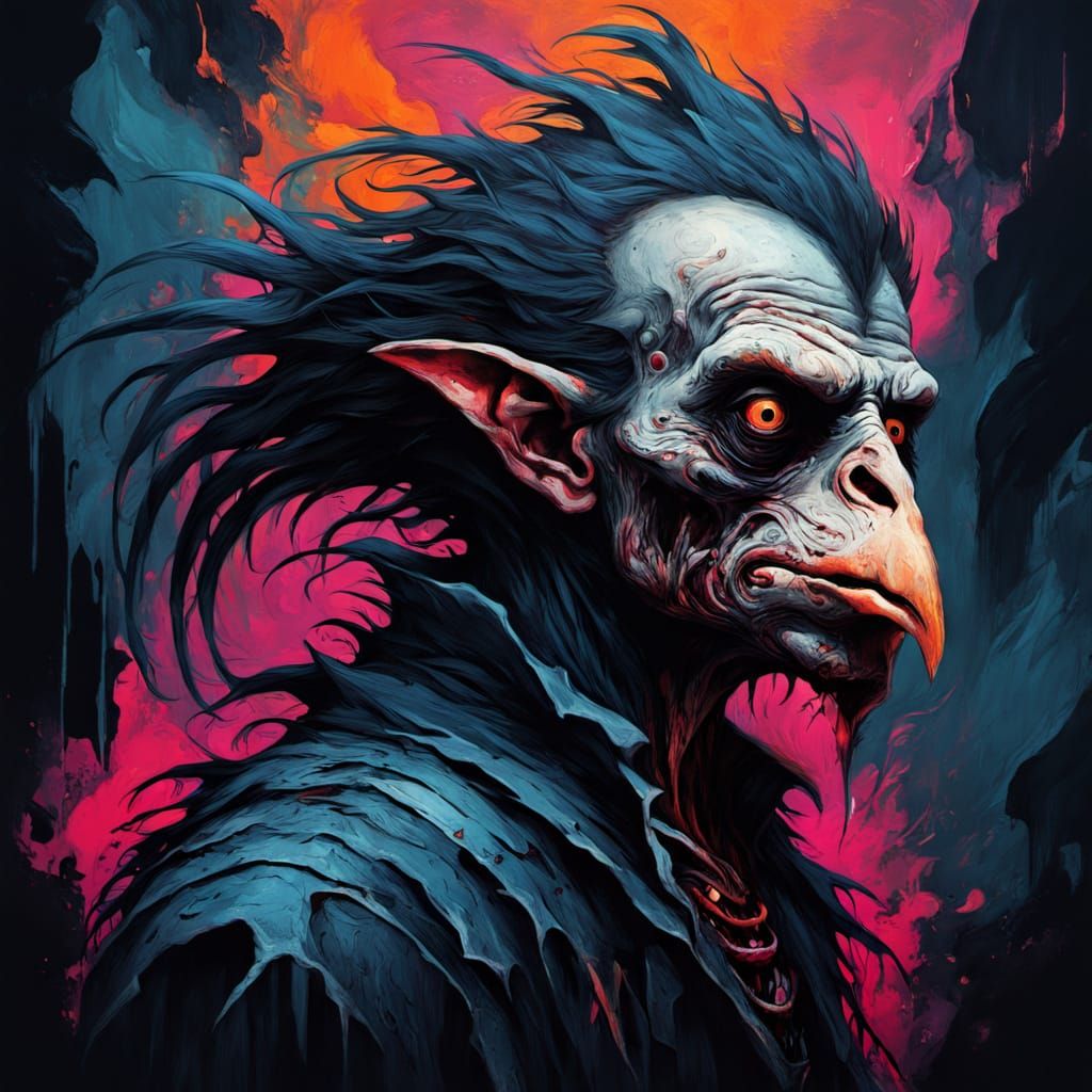 Grunge Horror Portraits of Agatha and Emily Vulture