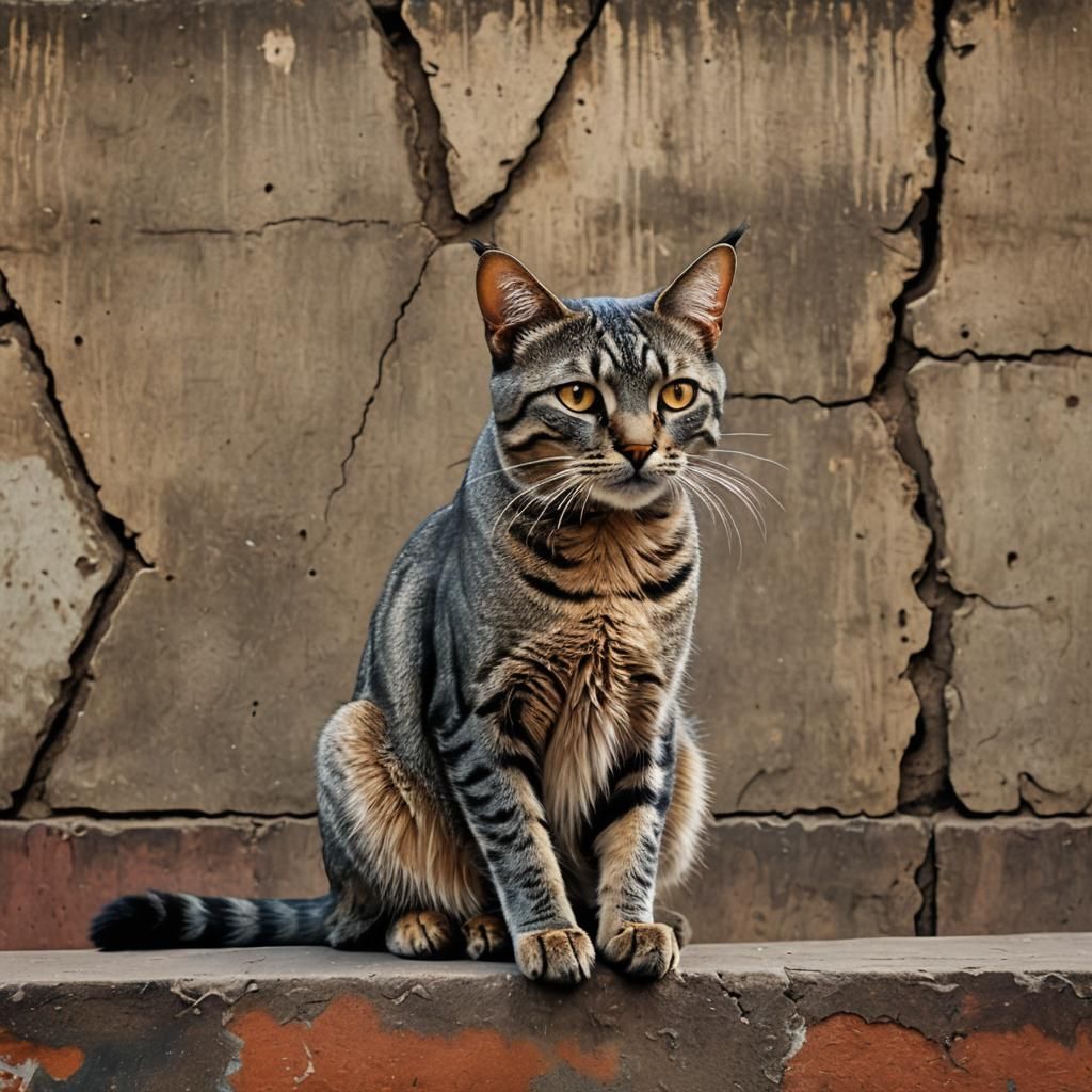 Alert Indian Cat Watching Delhi Metro