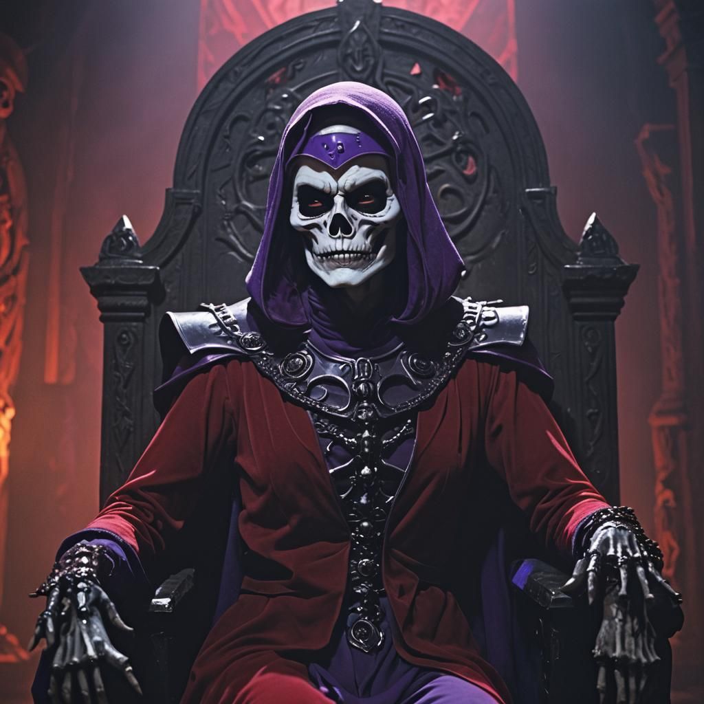 Woman as Skeletor in Dark Fantasy Film Noir