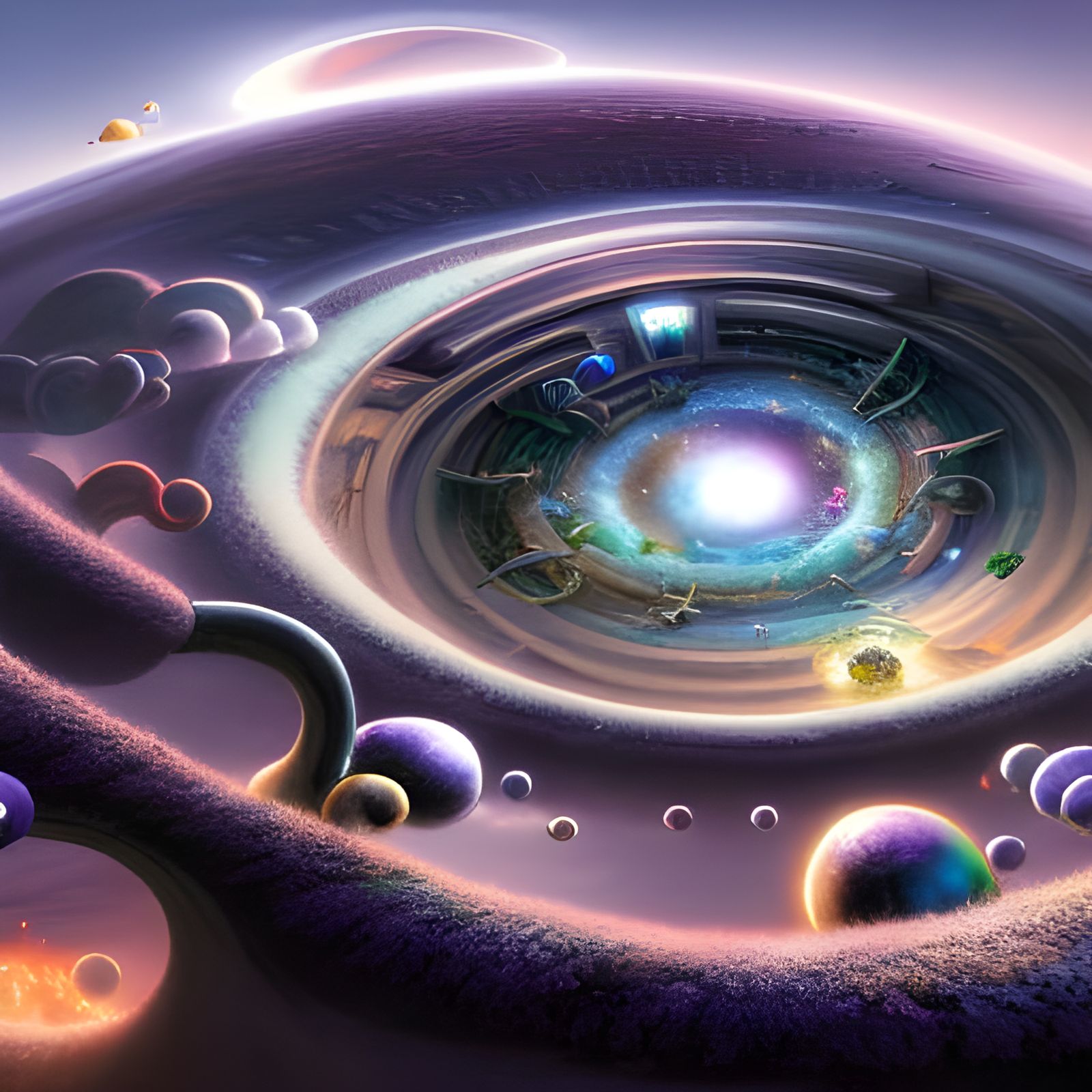 Cosmic Portals to Different Universes in Detailed Matte Pain...