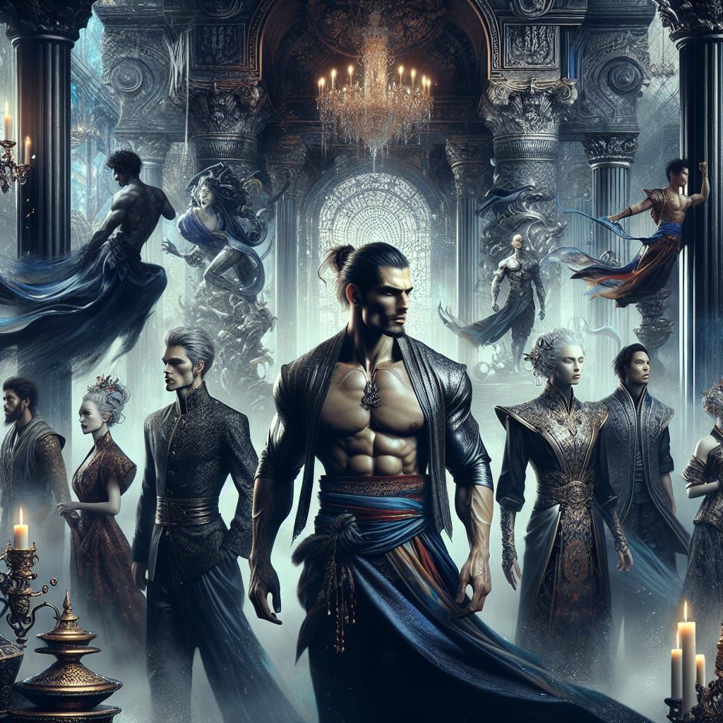 Dark Fantasy Alpha Male in Photorealistic Matte Painting