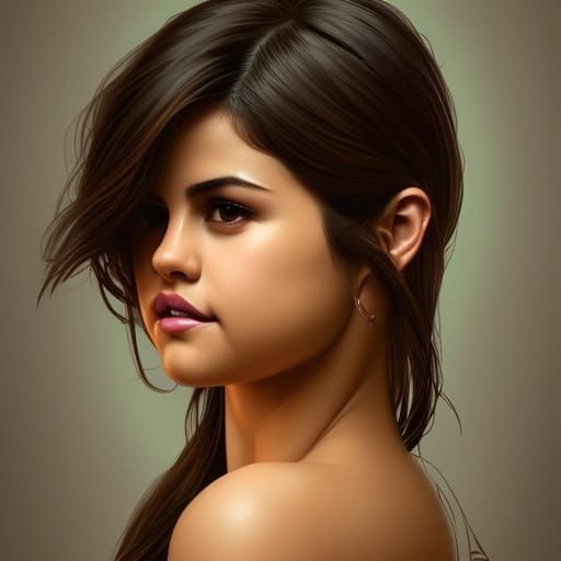 Selena Gomez Portrait in Artgerm Style