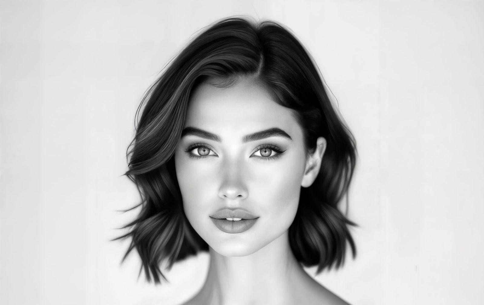 Elegant Woman in Black Dress Cinematic Portrait