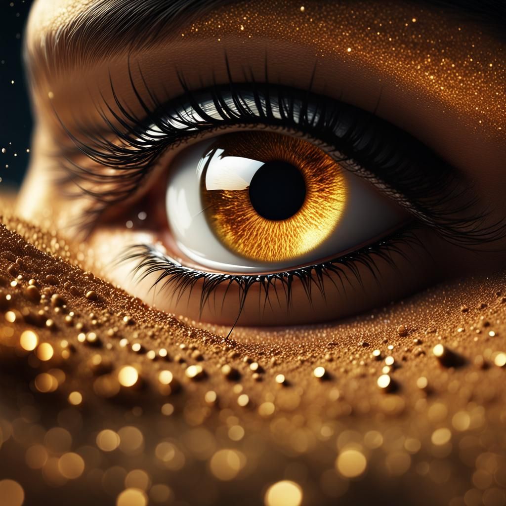 Glamorous Sand Eye Fantasy Illustration
