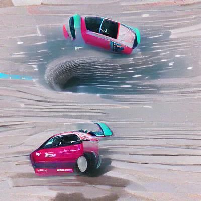 Car Drifting: Action Shot of Controlled Slide
