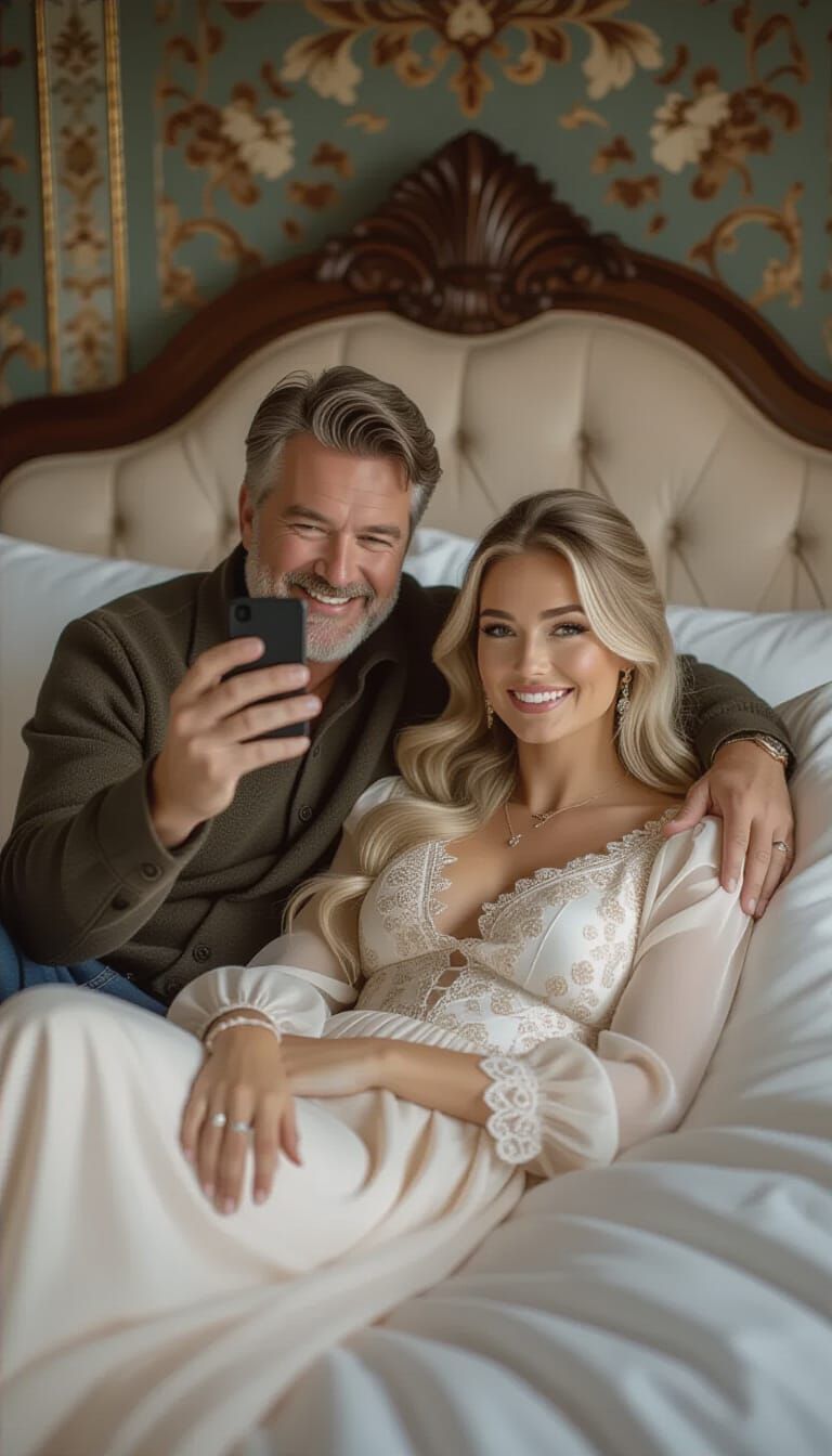 Elegant Portrait in Art Nouveau Style