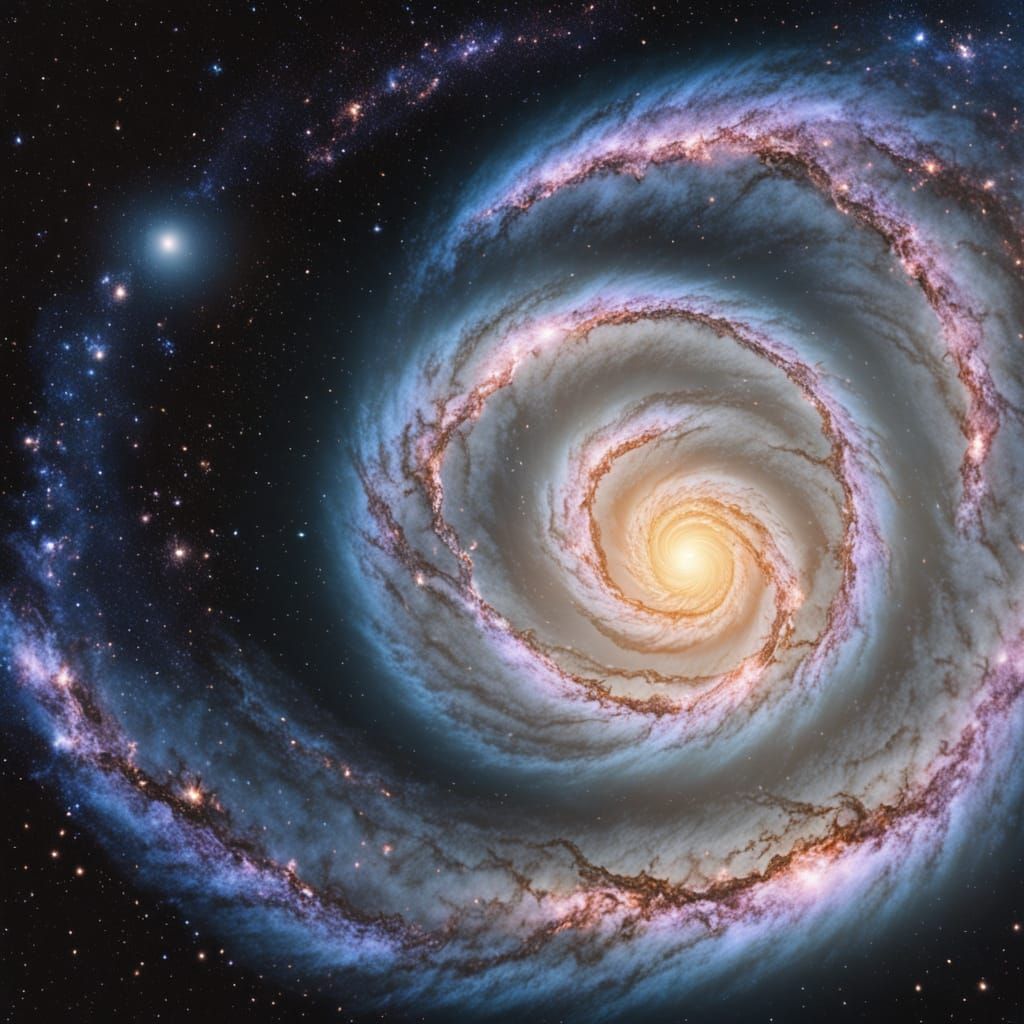 Six-Armed Galaxy of Young Stars in UHD