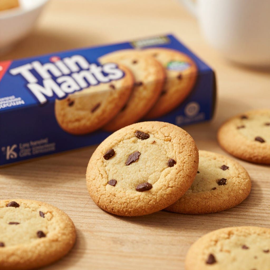 Thin Mints Girl Scout Cookies Box Close Up