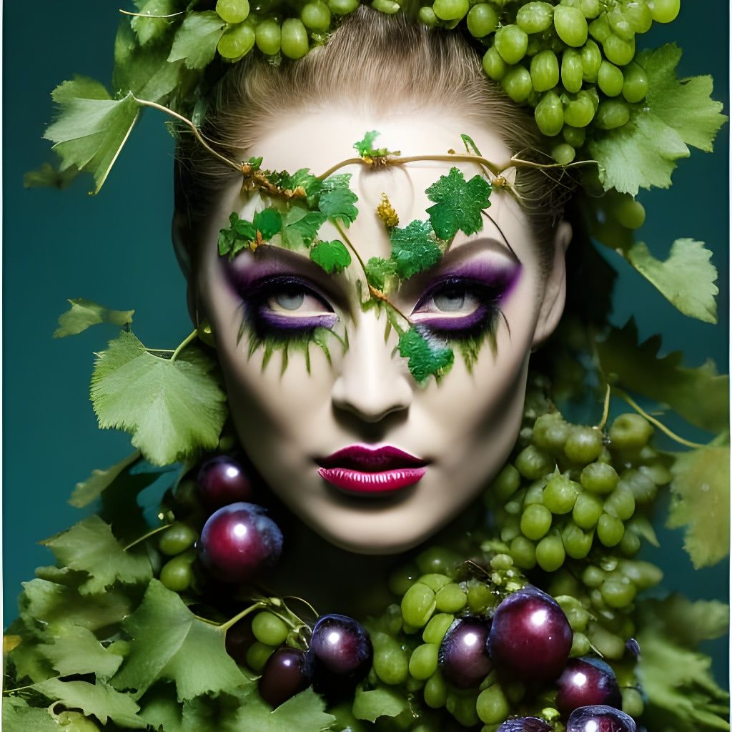 Poison Ivy Inspired Vine Woman Portrait