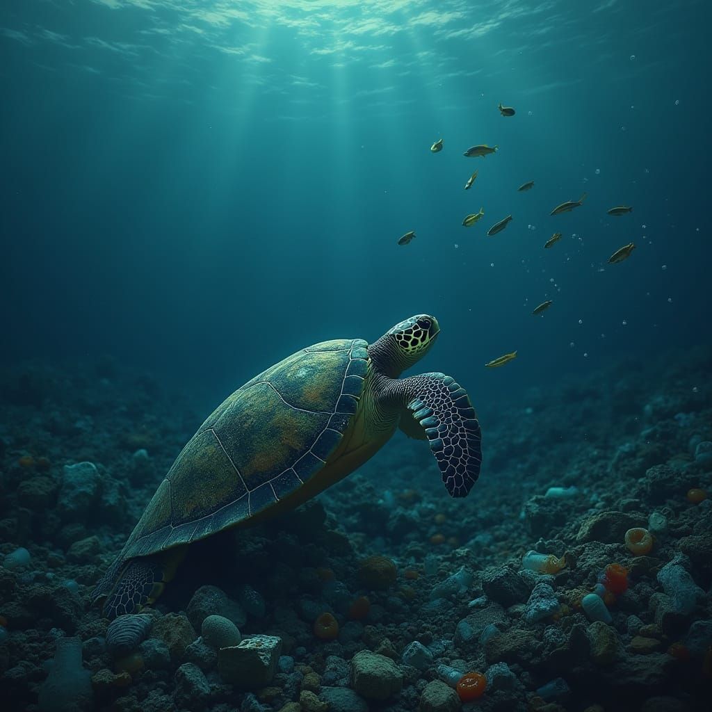 Dark Ocean Plastic Pollution Threatens Majestic Sea Creature...