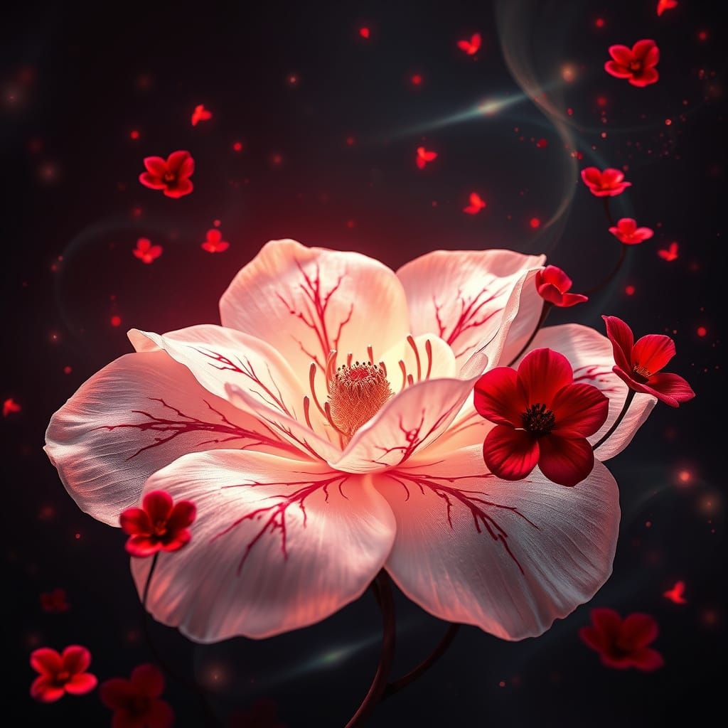 Ethereal Bloom in Cyberpunk Dreamscapes