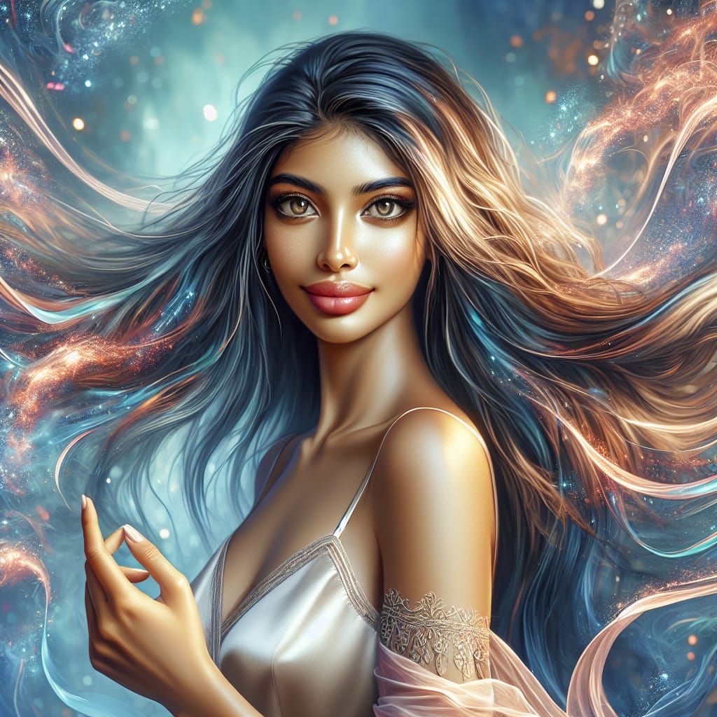 Beautiful South-Asian Woman in Fantasy Concept Art