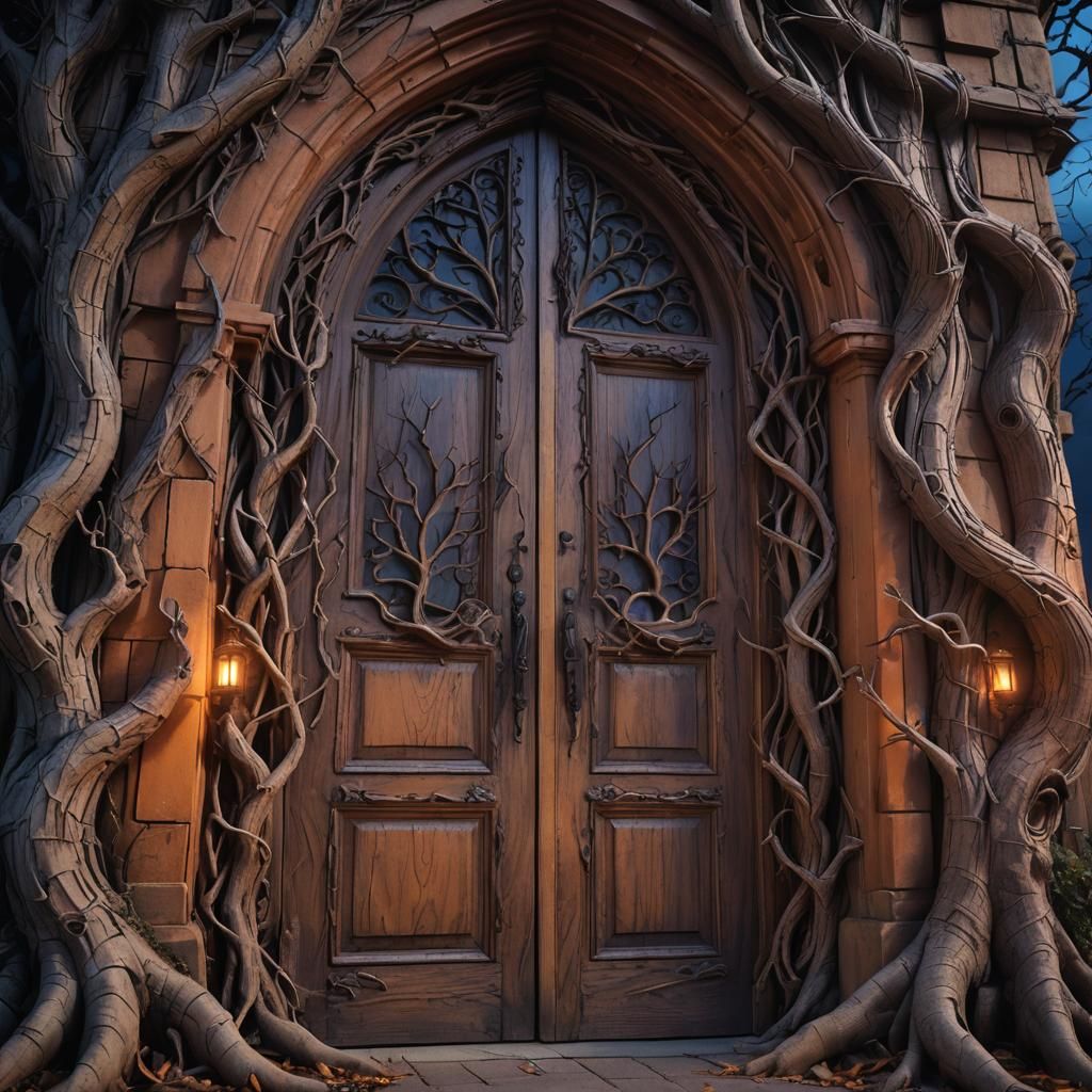 Ornate Haunted House in Gothic Digital Art Style