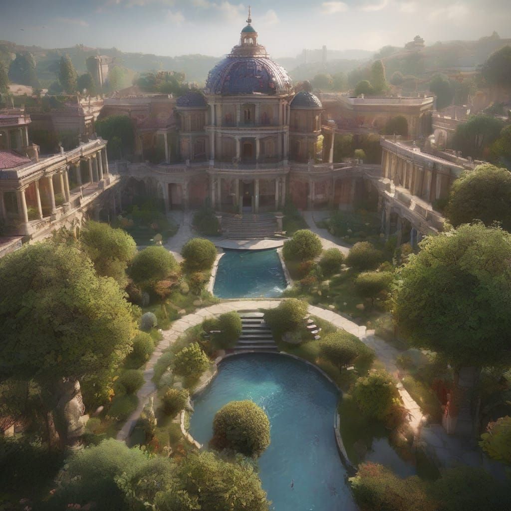 Classical Fantasy Palace Garden