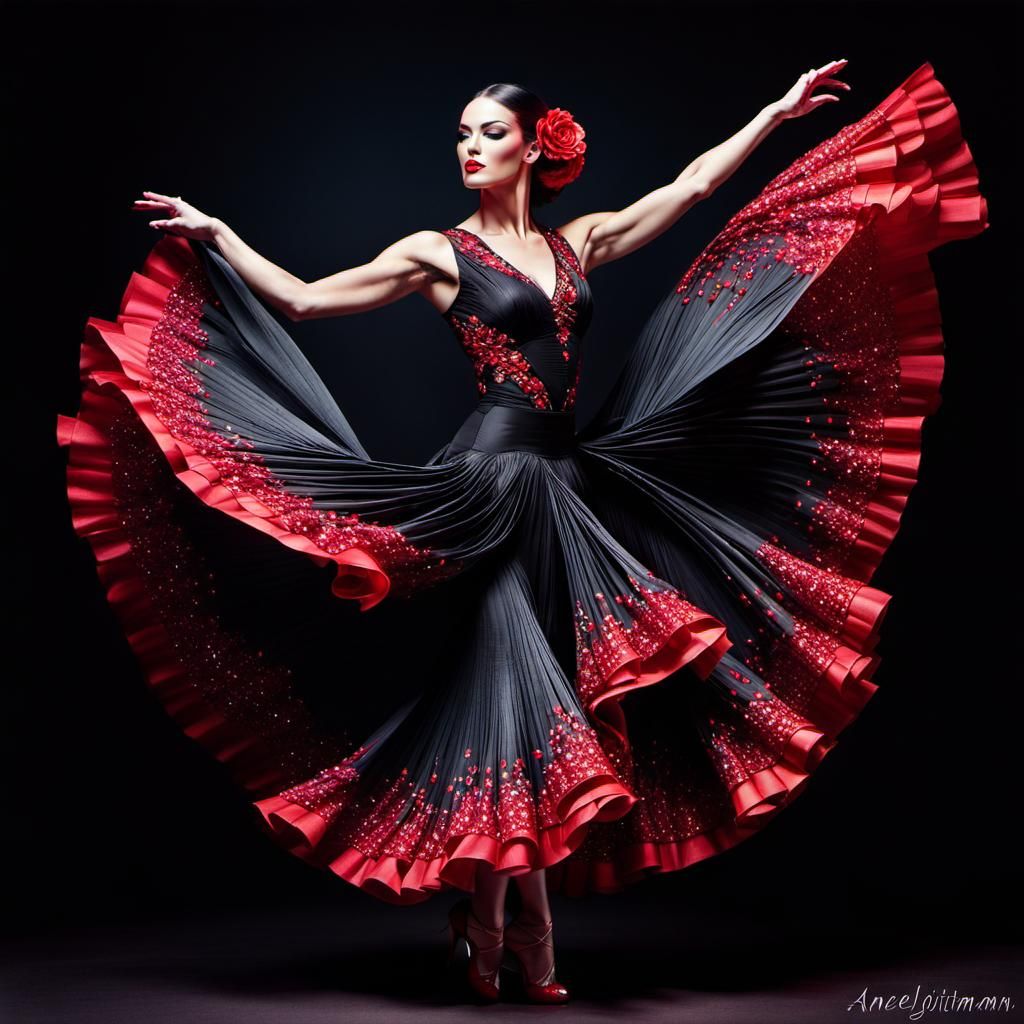 Flamenco Dancer Fractal Masterpiece in Digital Art