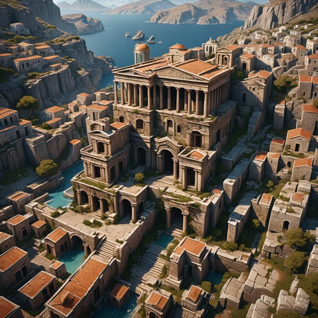 Greek Serval Detailed Matte Painting