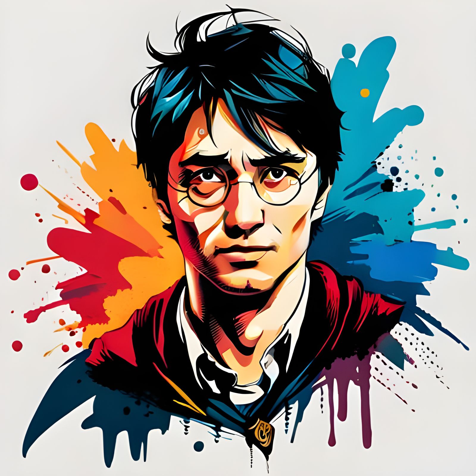 Happy Harry Potter Portrait Inspired by Digital Artists