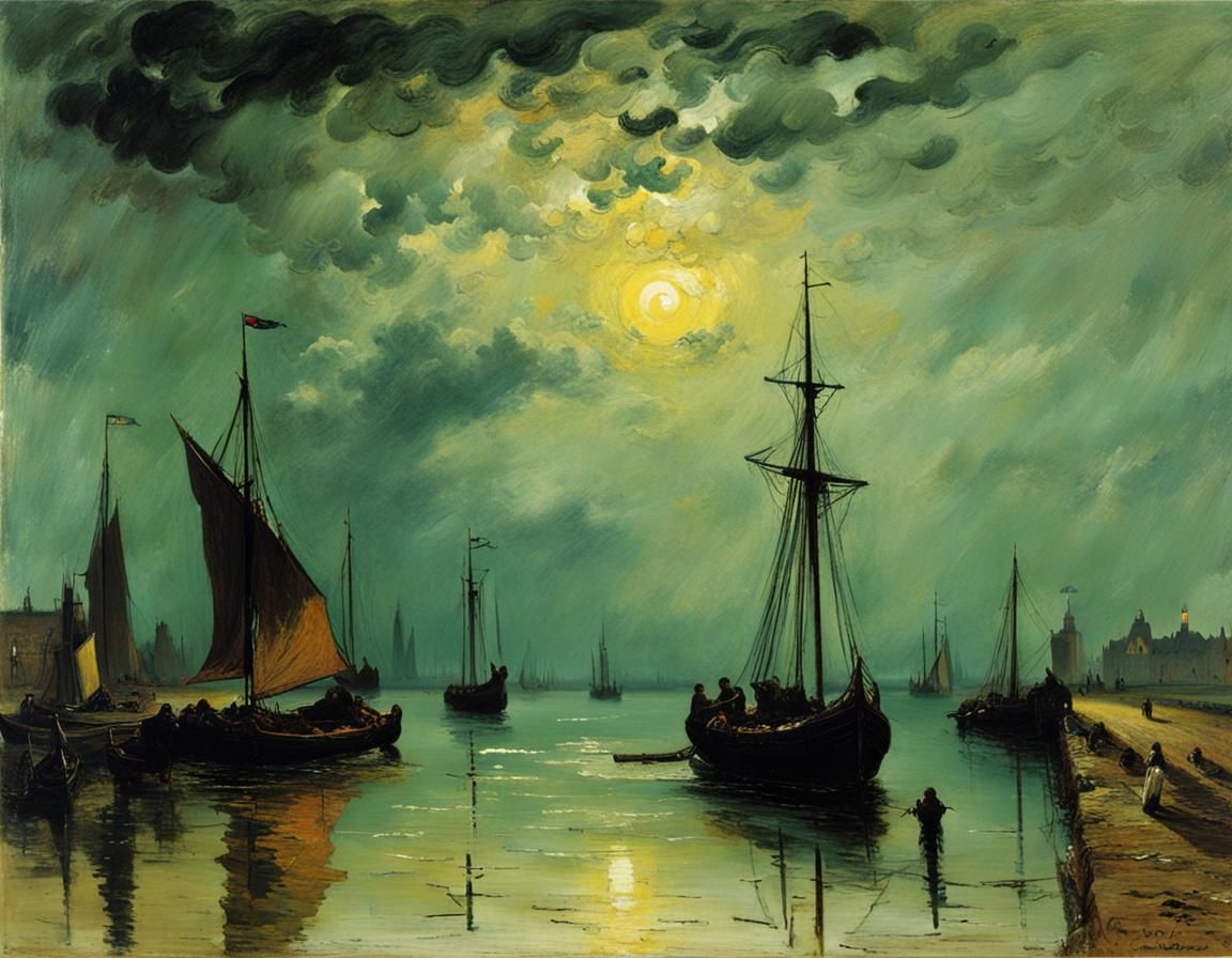 Dramatic Seascape Before the Storm