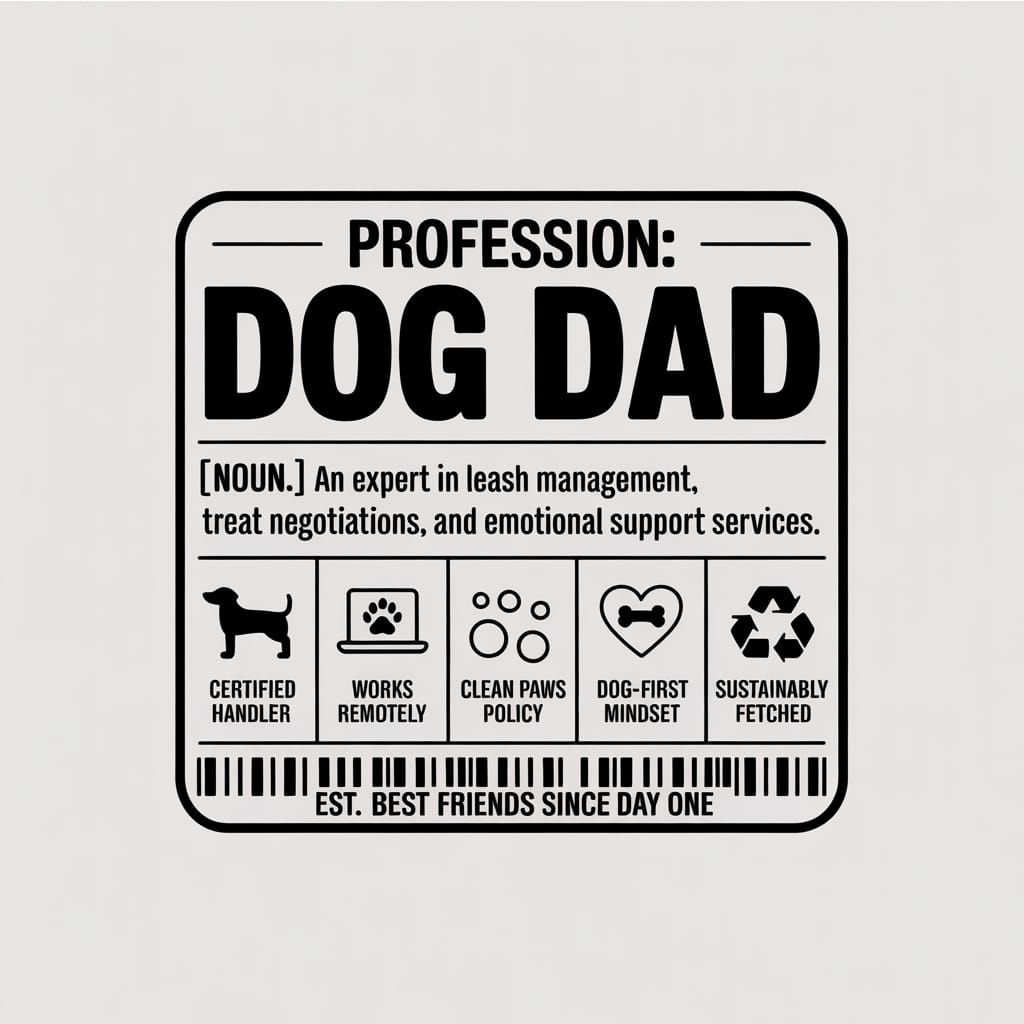 Retro Dog Dad Badge Graphic Design