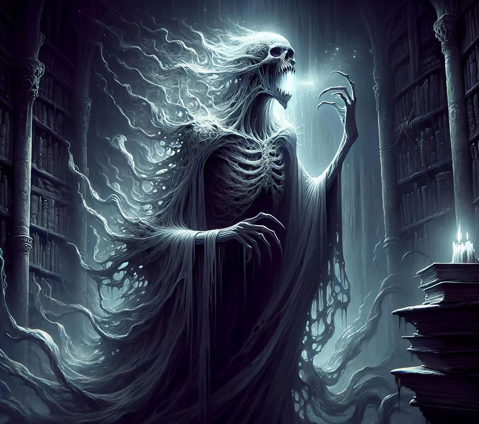 Spectral Undead Creature of Madness in Fantasy Realm