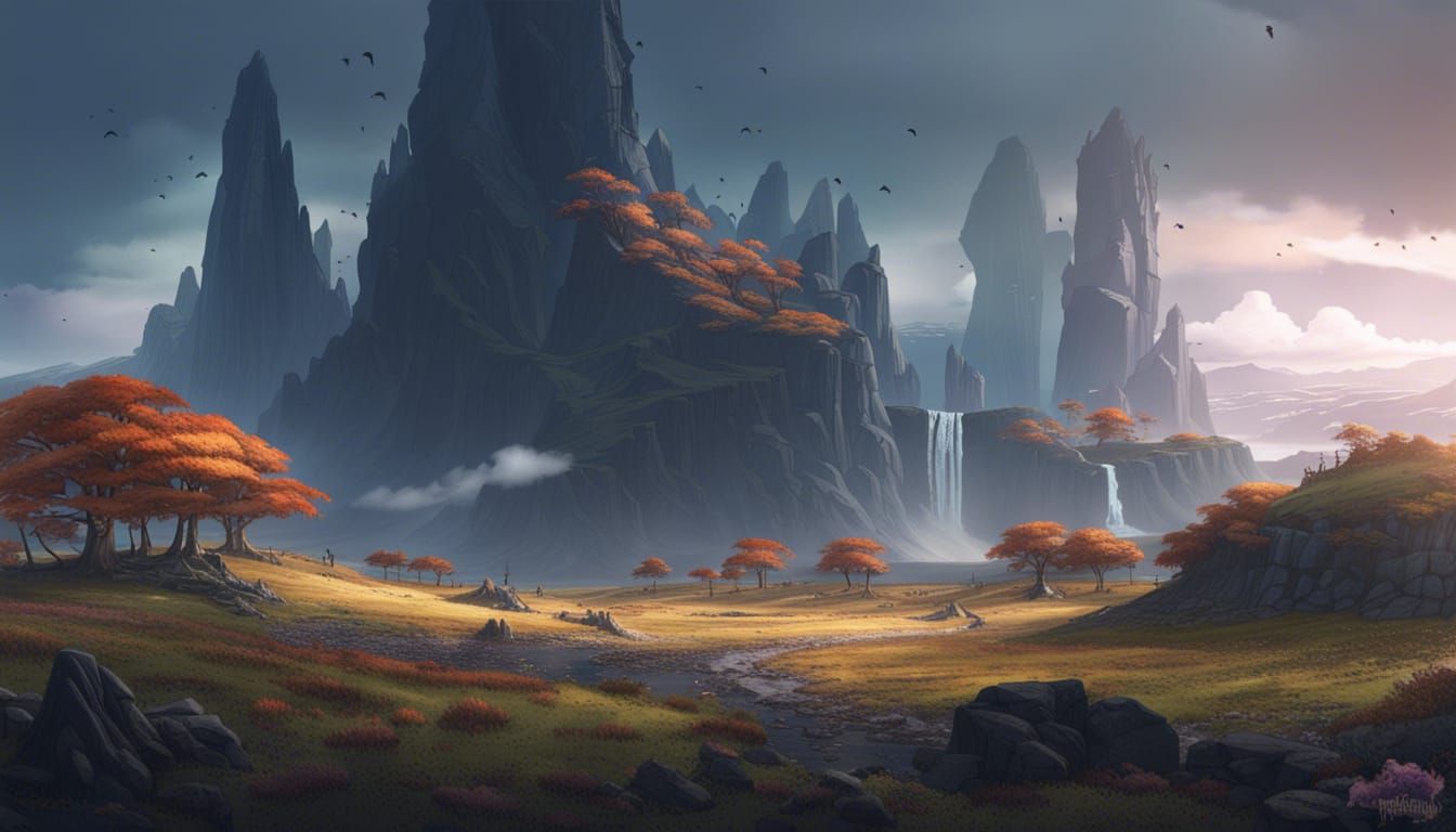 Anime Fantasy Landscape Matte Painting