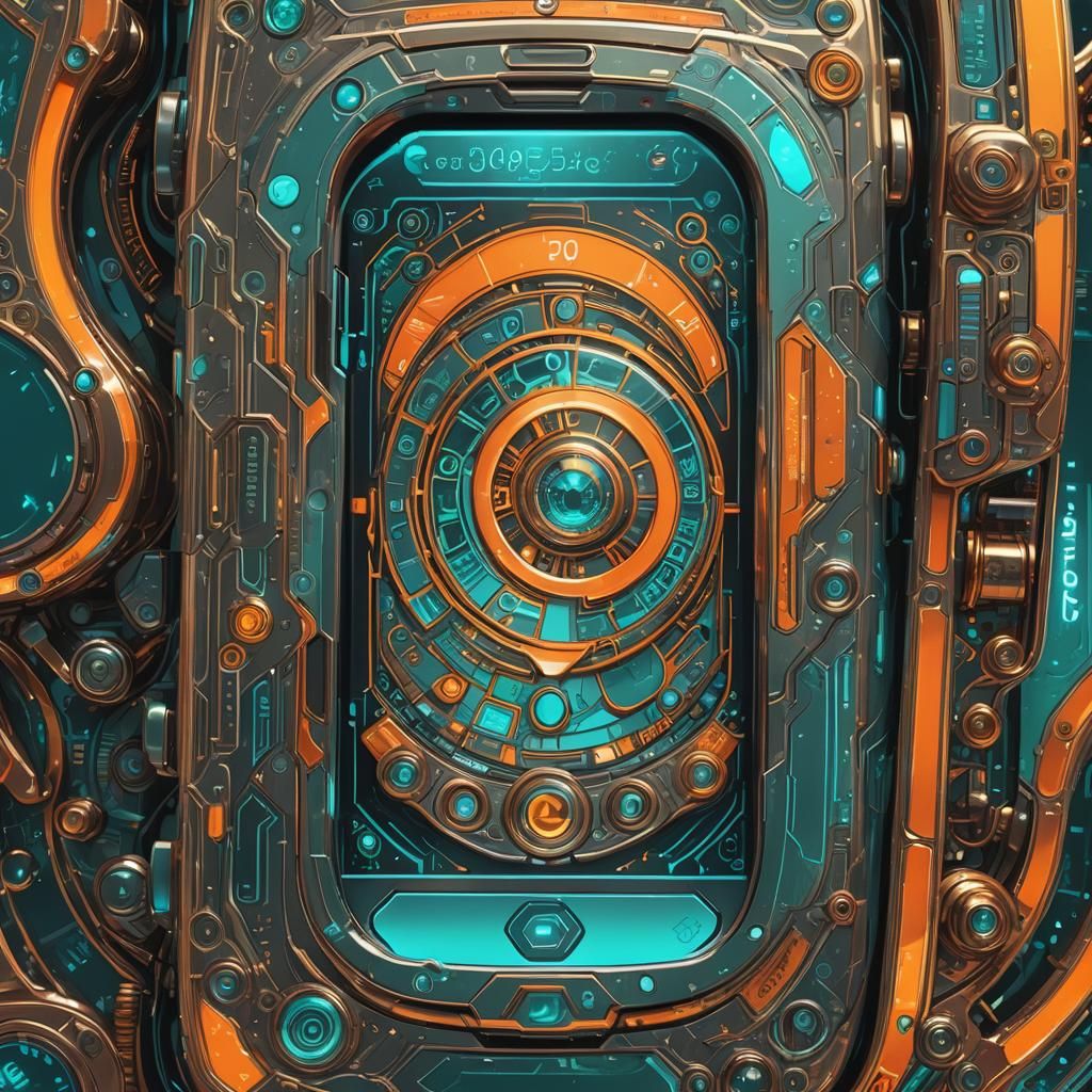 Futuristic Cellphone Rings, Concept Art in Metallic Sci-Fi