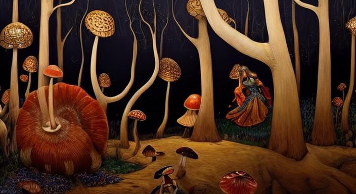 Alice in Wonderland Woodcarving in Filigree Style