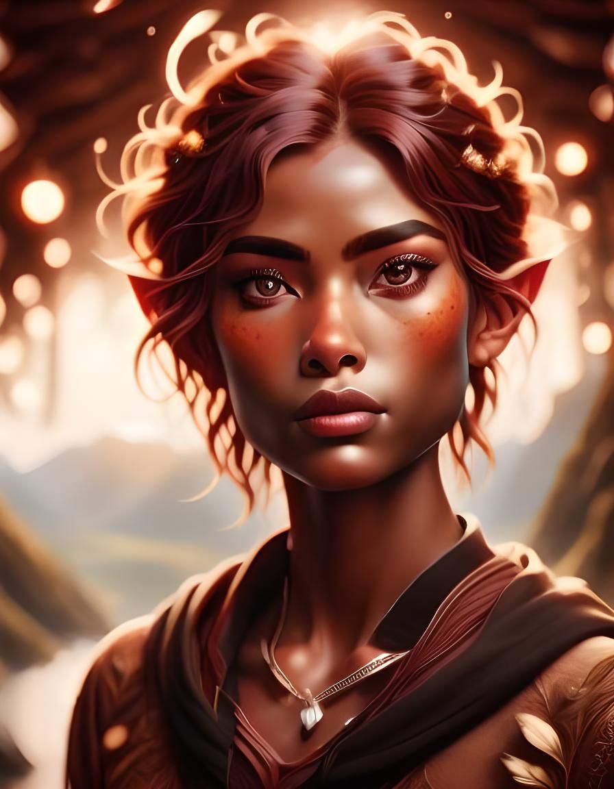 Realistic Red Hair Portrait in Cinematic Style