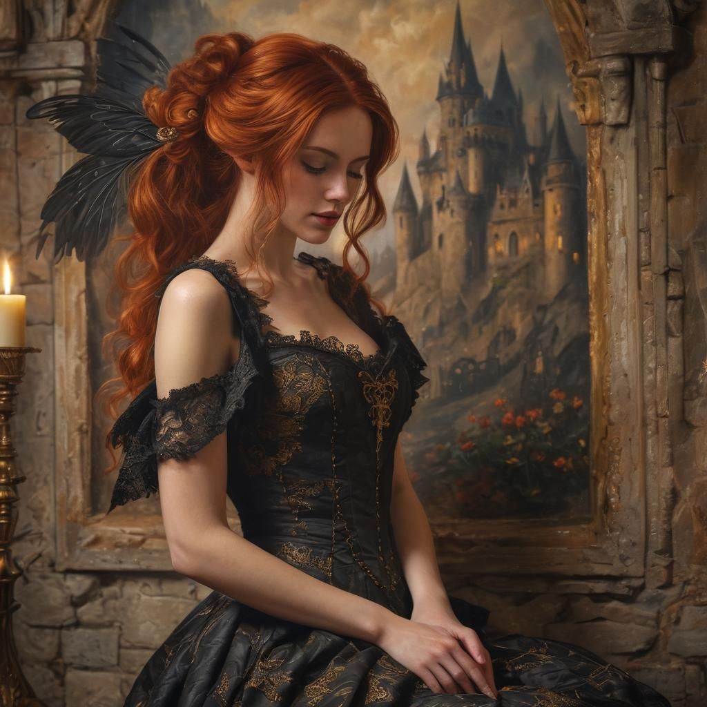 Steampunk Fairy in Candlelit Castle